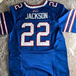 Blue Fred Jackson Buffalo Bills stitched jersey. Few loose threads. Size 44